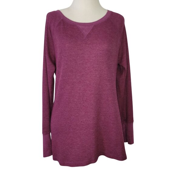 LOT of Old Navy Women's Long Sleeve Waffle Knit Tops XL Purple & Blue Set - Picture 4 of 16